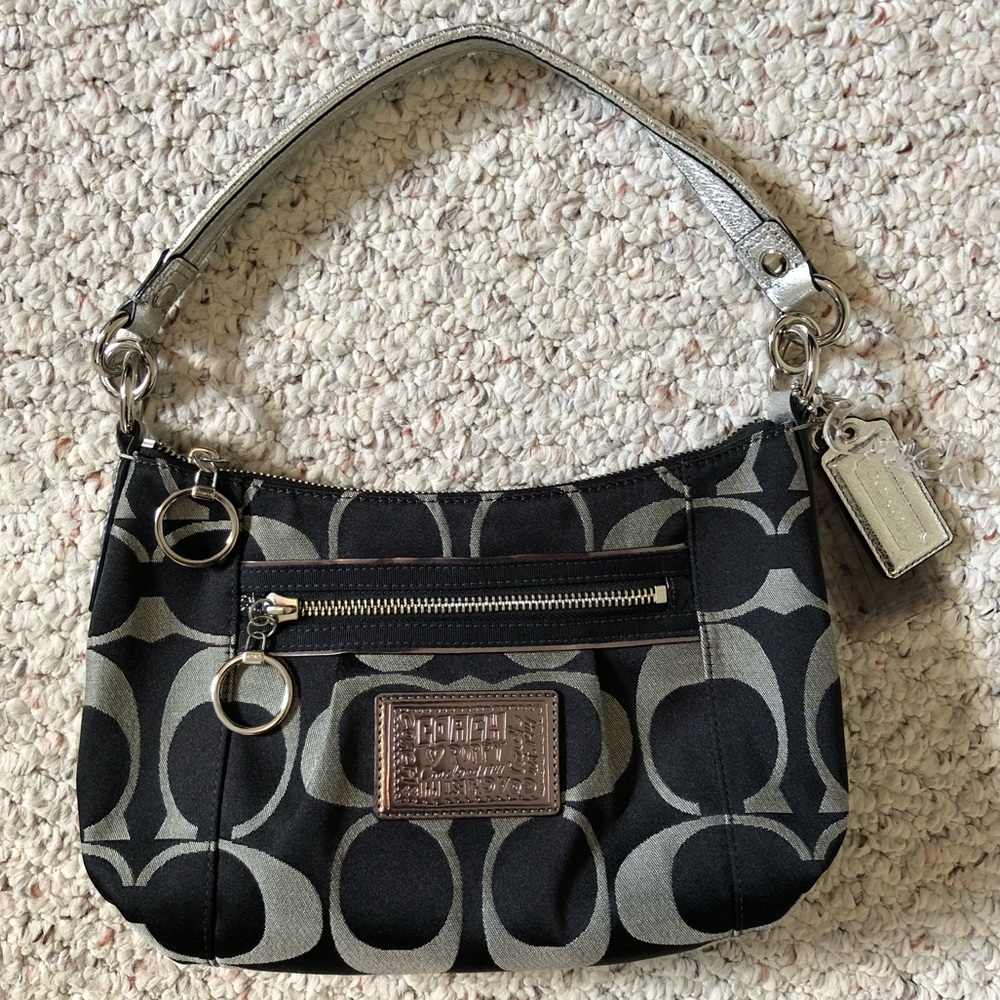 Coach Poppy Signature Sateen Jazzy Shoulder Bag